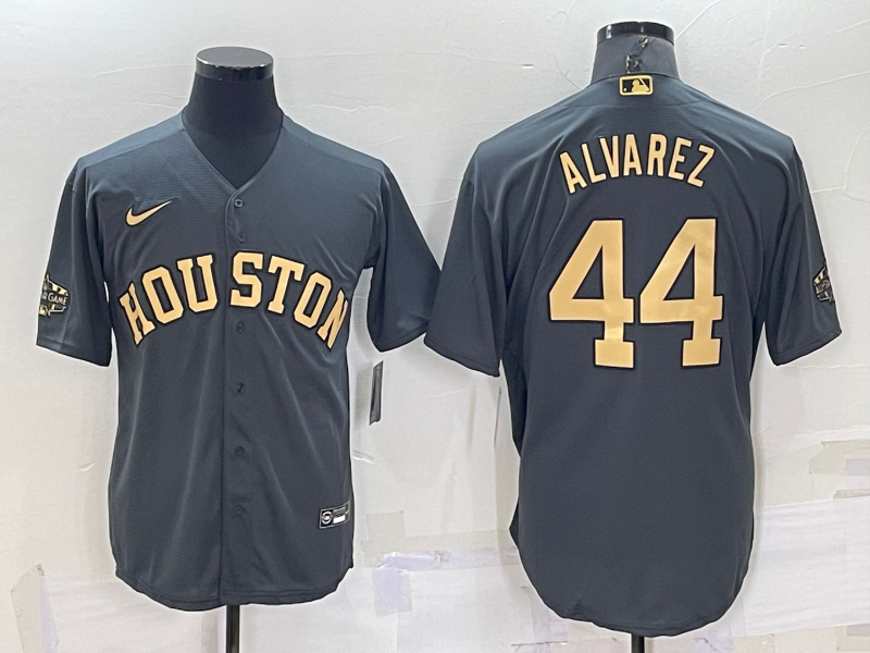 Men's Houston Astros Yordan Alvarez #44 Gray Baseball Jersey